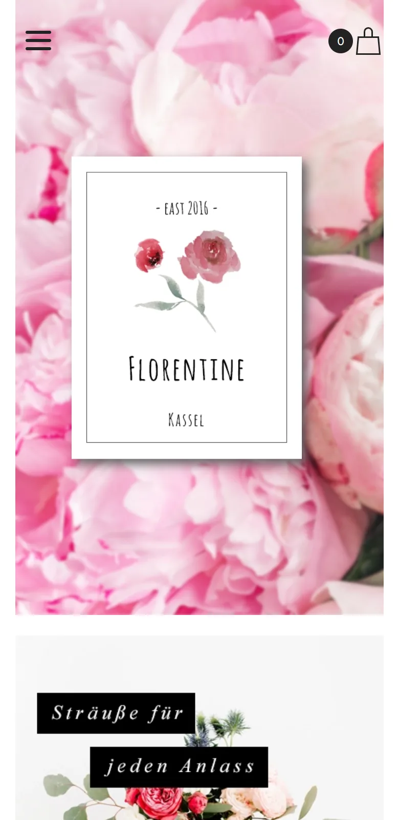 Der Blumen-Shop auf dem Smartphone